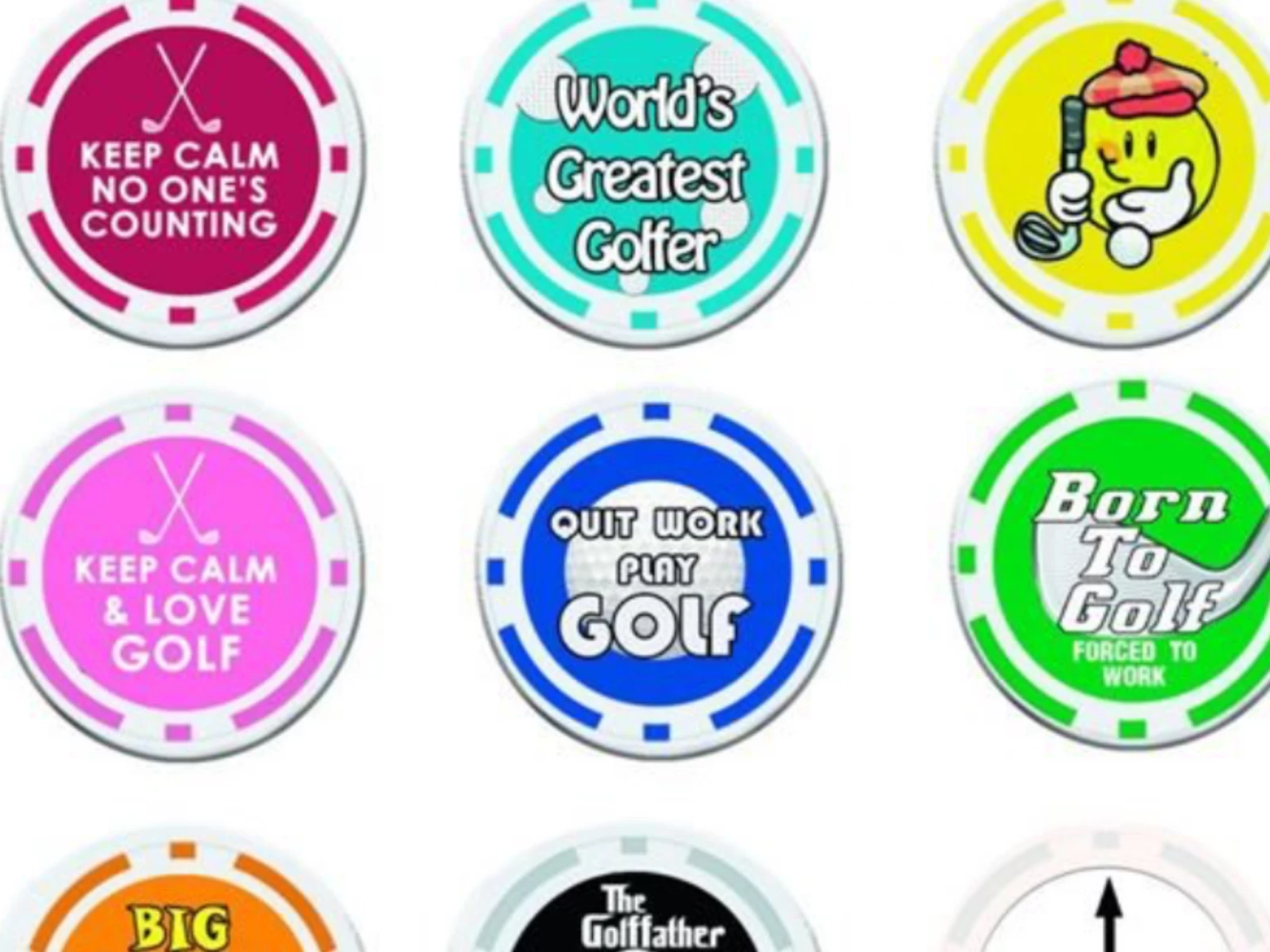 Longridge Poker Chip Ball Markers 3 Longridge Poker Chip Ball Markers