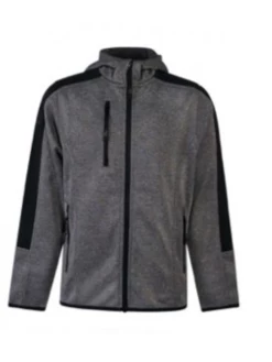 Murray Golf Soft Shell Junior Hoodie - Grey Marl / Black