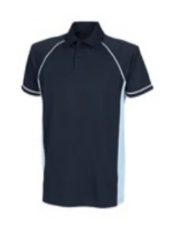 Murray Golf Contrast Junior Polo Shirt -Navy/Sky/White