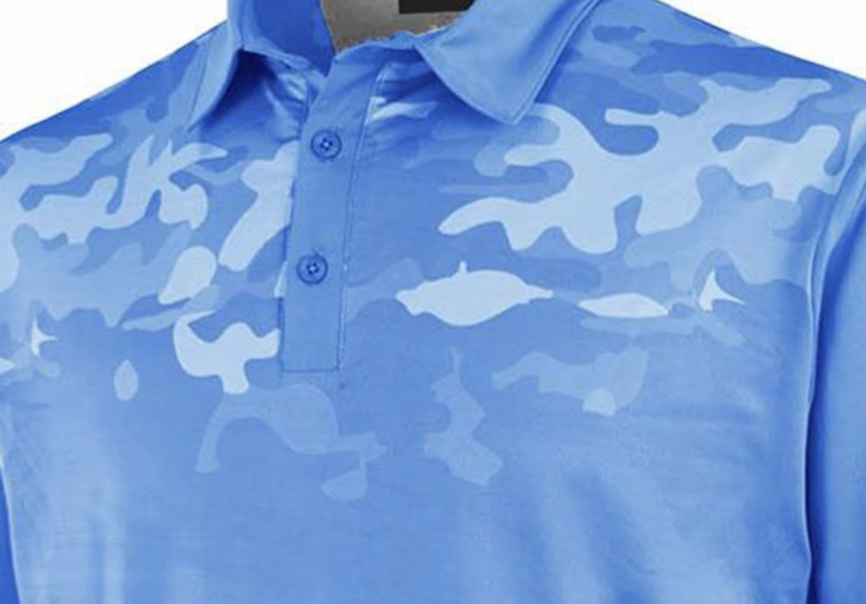 Island Green Junior Graded Mid Blue Camo Sub Print Polo Shirt 4 Island Green Junior Graded Mid Blue Camo Sub Print Polo Shirt - Image 2