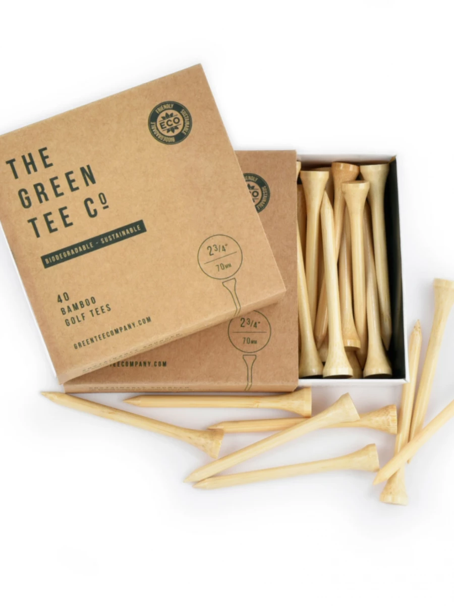 Green Tee - Bamboo 2 3/4 Natural Tees 40 Pack 3 Green Tee - Bamboo 2 3/4 Natural Tees 40 Pack